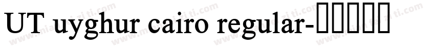 UT uyghur cairo regular字体转换